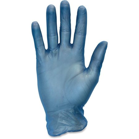 Vinyl Disposable Gloves, 3.2 mil Palm, Vinyl, Powder-Free, S, 100 PK, Blue -  SAFETY ZONE, SZNGVP9SM1BL